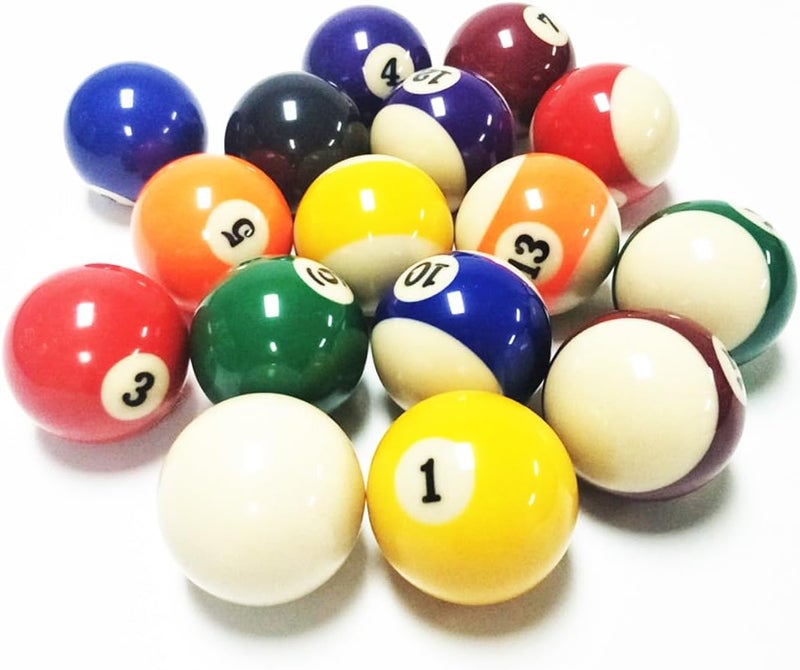 Ovewibi Replacement Billiards Ball Set, 1-1/2" Mini Size, 1.5 Inch, Replacement Balls with Cue Ball & Billiard #8 Ball, Billiards Ball Accessories - Image 3